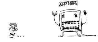 Cartoon blog loop weg